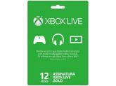 Live Gold Card Microsoft 12 Meses - para Xbox 360 e Xbox One